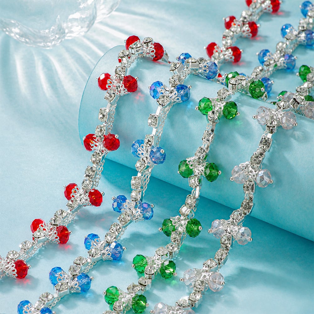 Custom crystal bead trim